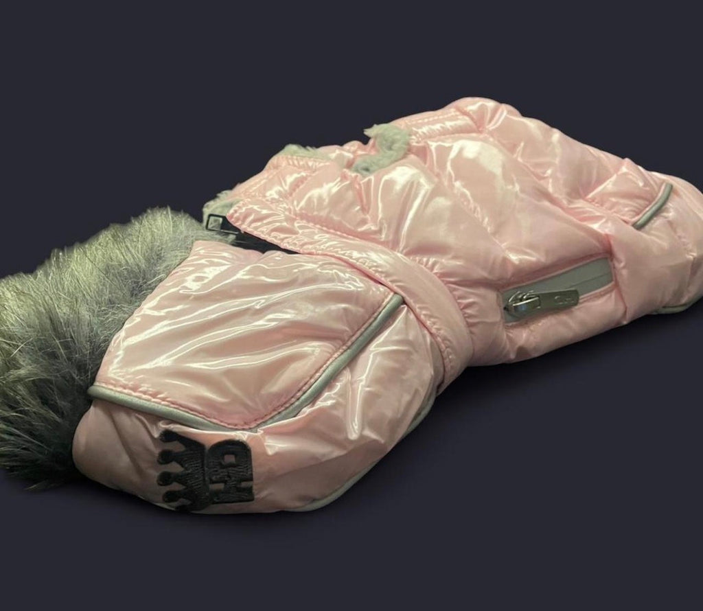 Luxury reflective  Quilted Winter Dog Jacket – Soft Plush Lined & Water-Resistant - Size Xs
