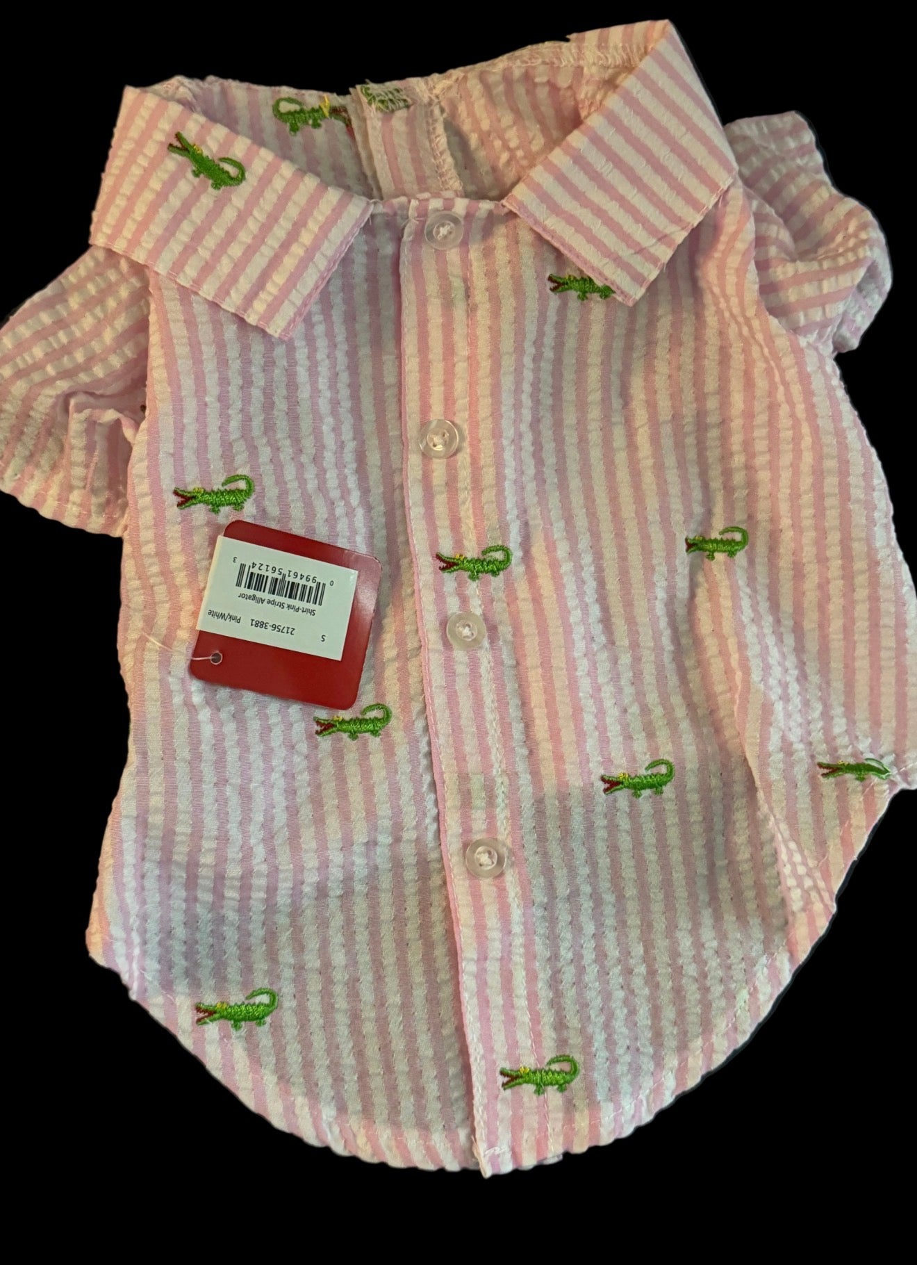 Breathable light weight stylish shirt for small dog Velcro’s in back size small
