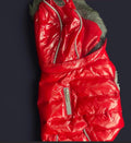 Hip Doggie Elite Reflective Coat, a high-gloss puffer vest designed for small to large dogs.