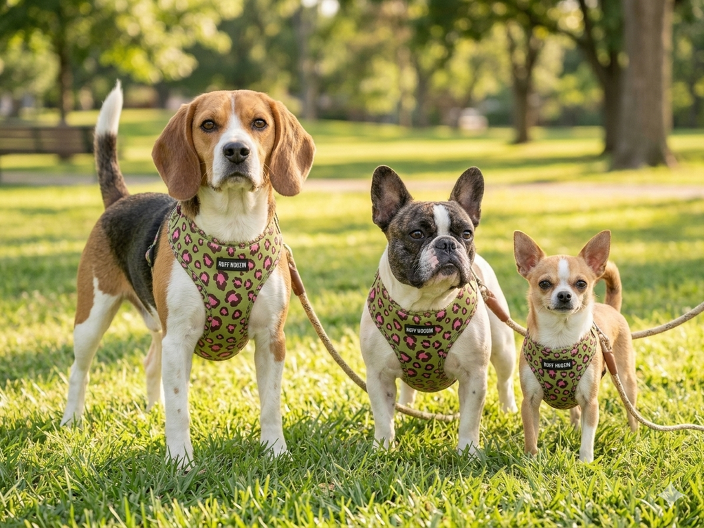Ruff Houzin Leopard Print Dog Harness – Stylish, Secure & Comfortable