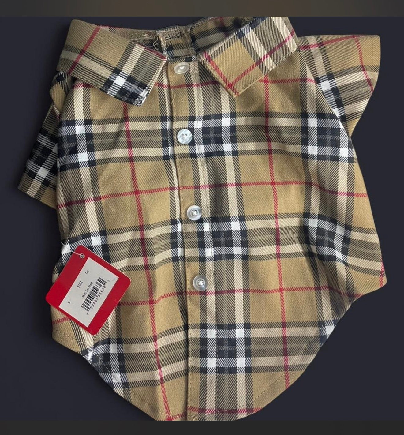 Classic Plaid Button-Up Dog Shirt – Luxury Pet Polo Style