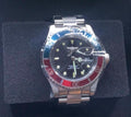 40mm Pro Diver Stainless Steel Watch – Two-Tone Red & Blue Bezel | Water Resistant | Classic Sport Style