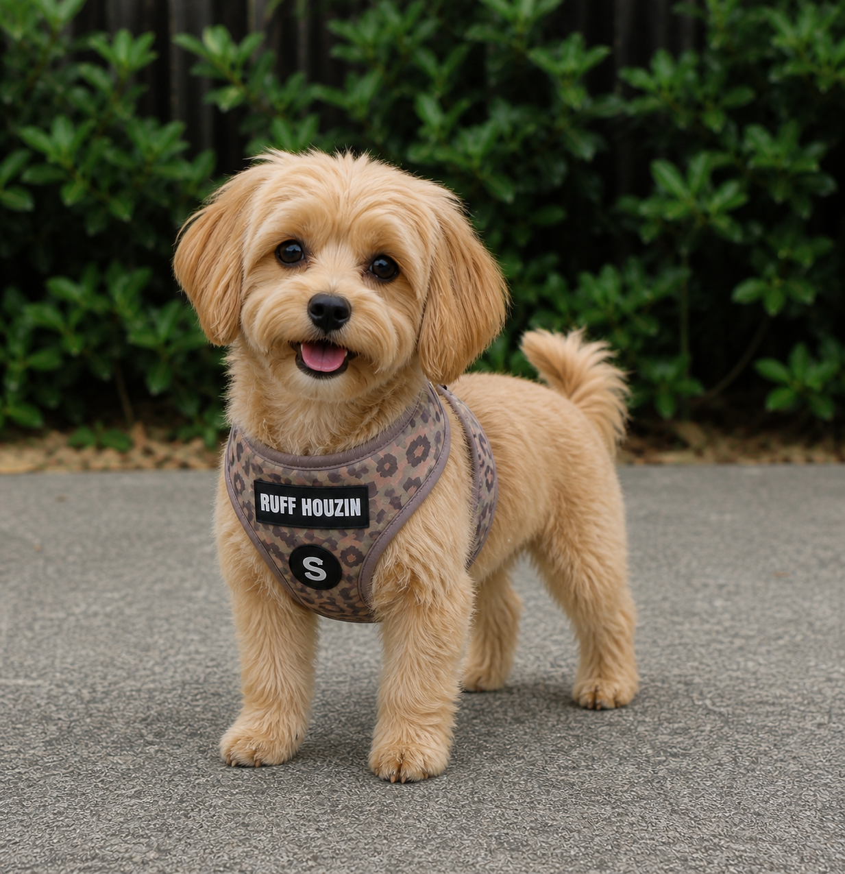 Ruff Houzin Leopard Print Dog Harness – Stylish, Secure & Comfortable